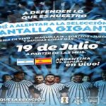¡Argentina a La Final!. Pantalla gigante en el Parque La Estación para alentar a la Selección.
