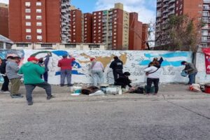 Mural en Homenaje a Fidel en Sarandí