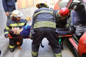 Simulacro de Bomberos Voluntarios en Avellaneda